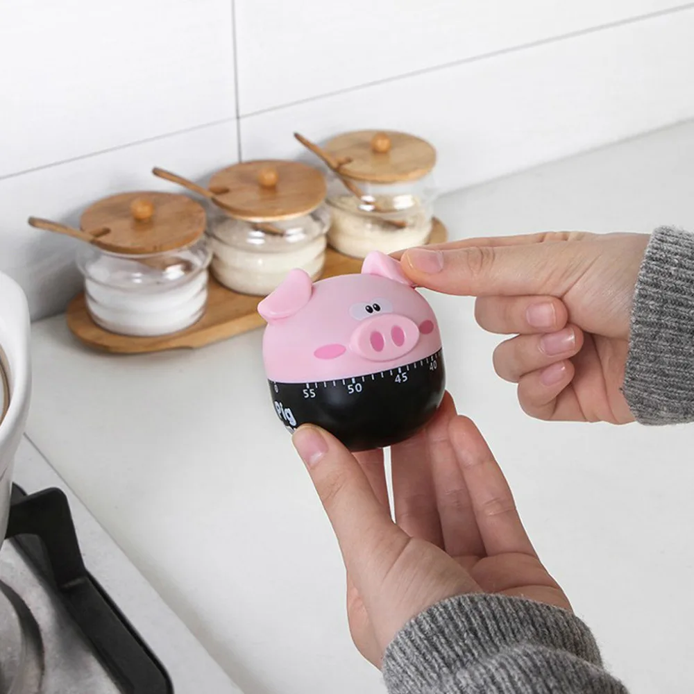 Kitchen Cooking Countdown 60 Mins Steel/Plastic Mechanical Timer Alarm Cartoon Home | Дом и сад