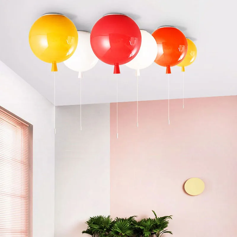 

Kindergarten color balloons ceiling lamp warm bedroom children's room balloon Ceiling Light fashion clothing store Light CA017