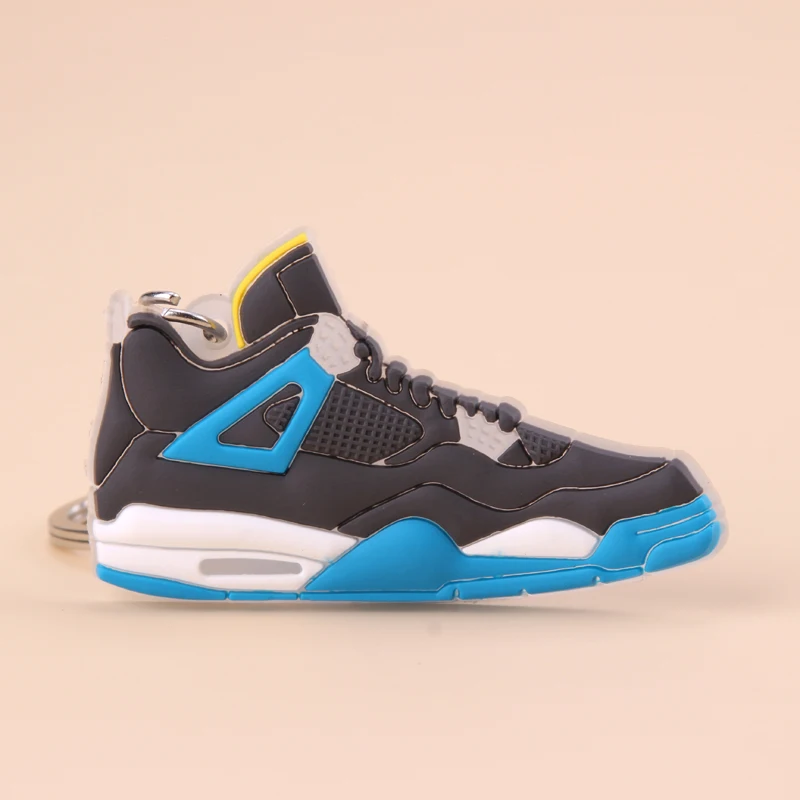 Picture Color7 Мини Jordan 4 брелок обуви Для мужчин Wome/Дети C логотипом отличный подарок для баскетбола брелок-кроссовок для ключей ключ держатель Porte Clef - Цвет: Picture Color7