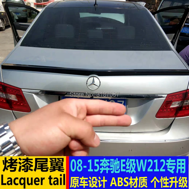 Для Benz W212 E320L E260L E300L E63 Спойлер ABS Пластик Неокрашенный задний спойлер на крыло