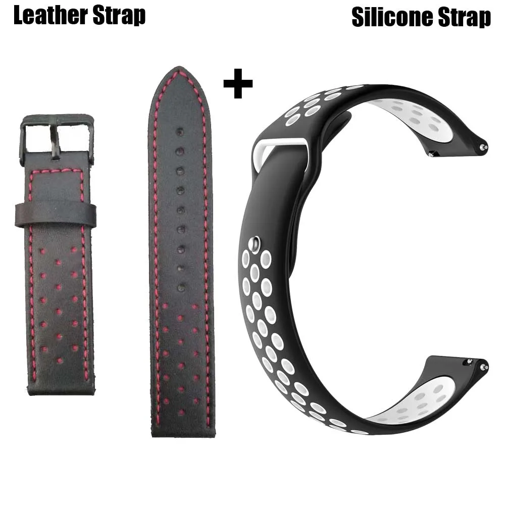 20 мм/22 мм Браслет Для Xiaomi Amazfit Bip ремешок Amazfit GTS GTR 42 мм наручных Amazfit GTR 47 мм Темп Stratos 2 браслет - Цвет: Black-black white
