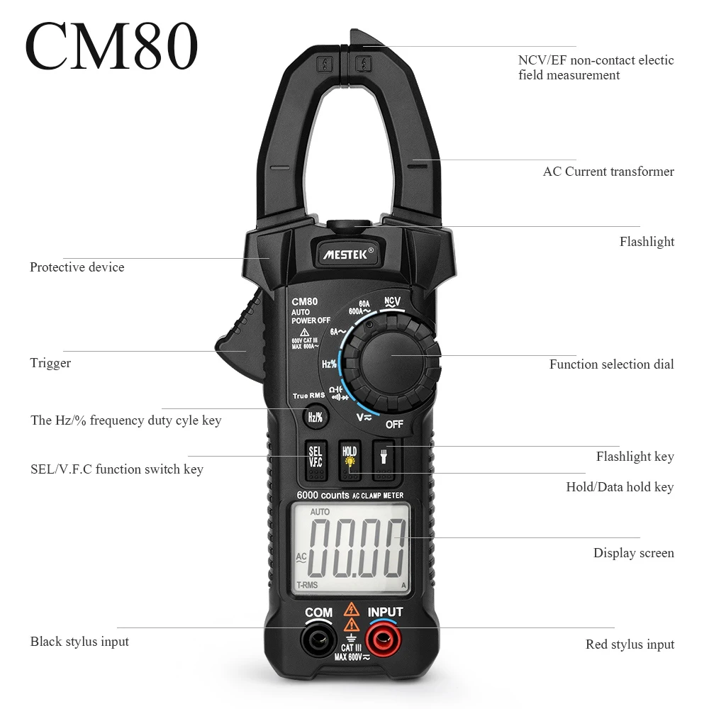 Цифровой мультиметр MESTEK CM80/81 тестер с автонастройкой диапазона