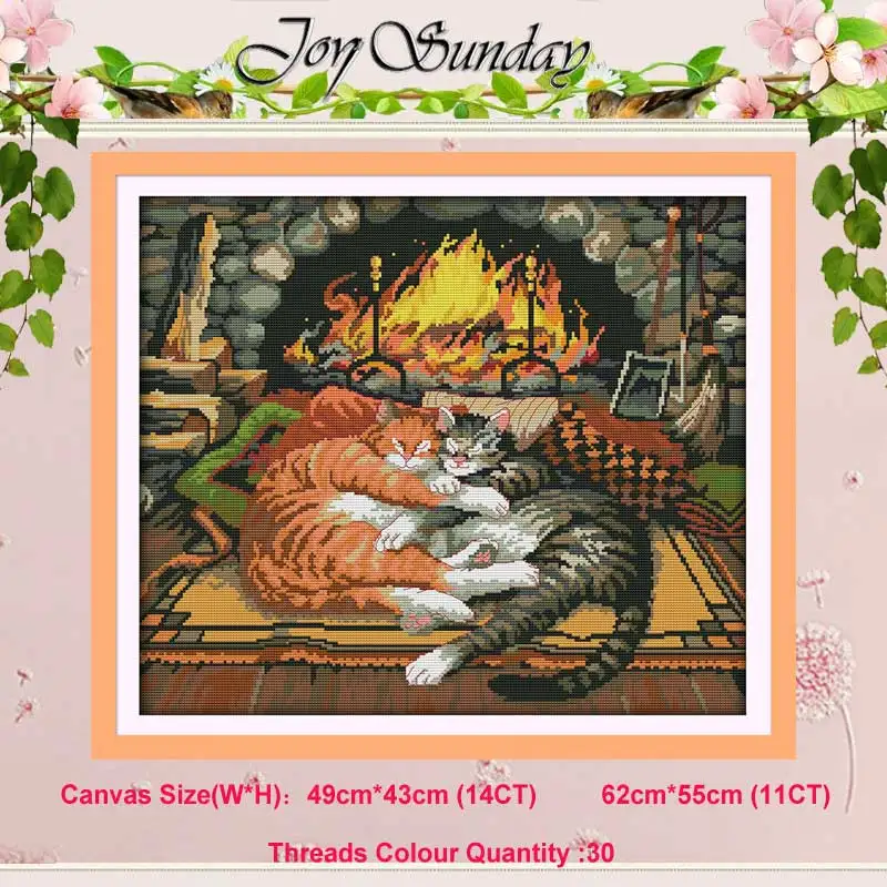 Sleeping cat Набор для вышивания крестиком "сделай сам", DMC, китайский Набор для вышивания крестиком, вышивка, домашний декор, 11 карат - Цвет: Sleeping cat