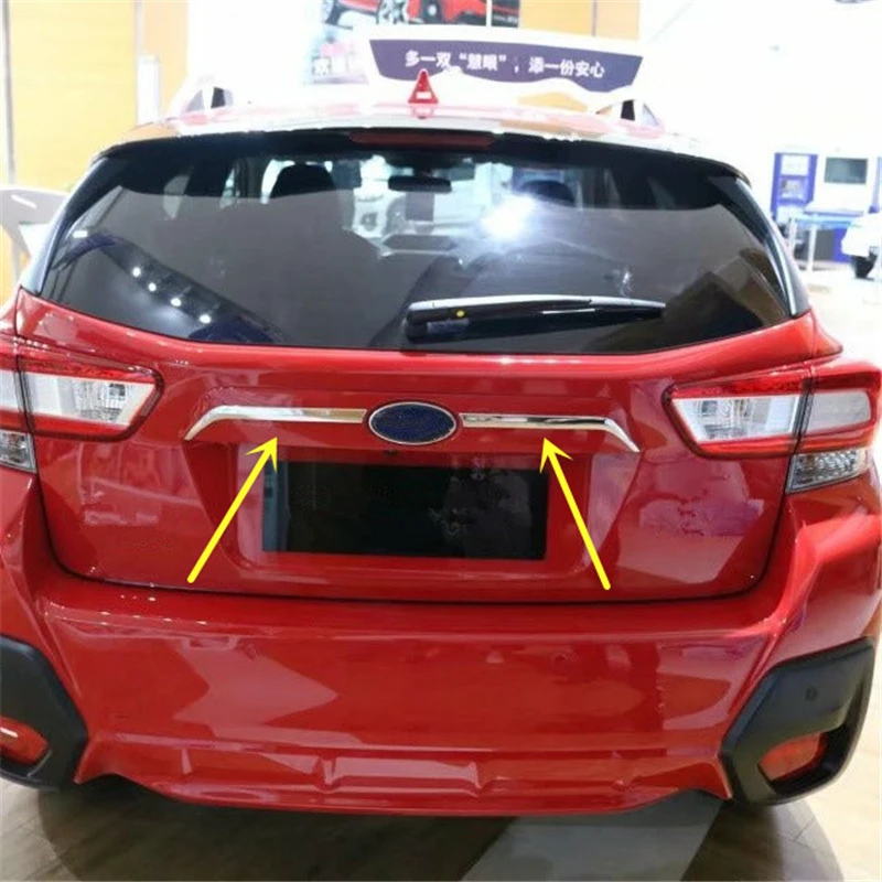 

WELKINRY car auto cover overlay for Subaru XV 2018 ABS chrome rear tail gate liftgate door logo trademake decorative trim