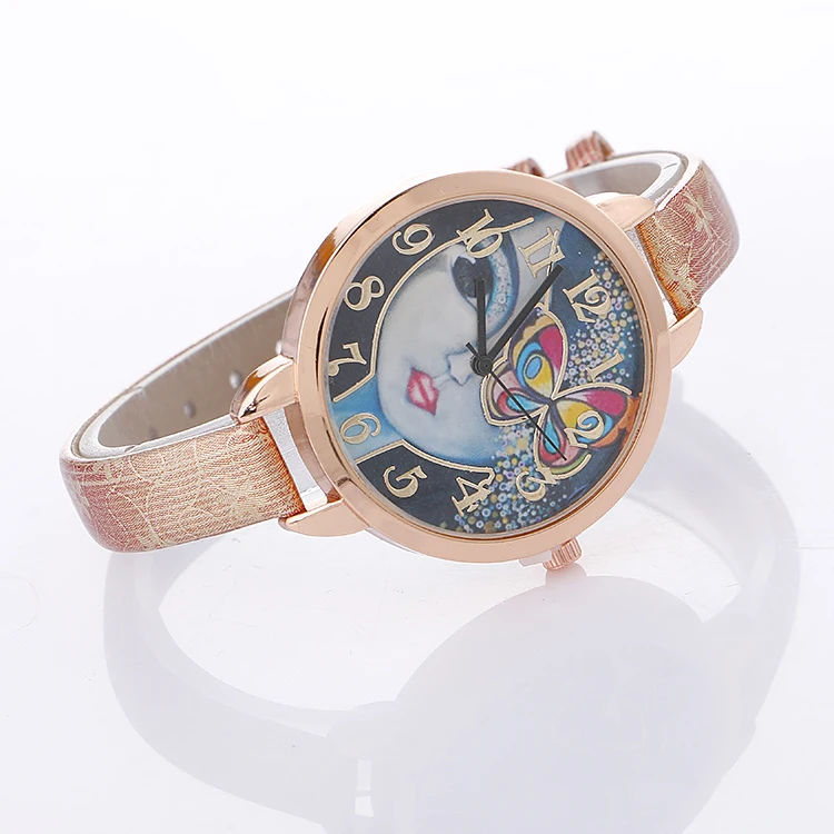 Кожаные женские часы-браслет с бабочкой для девушек часы Qaurtz модные роскошные reloj