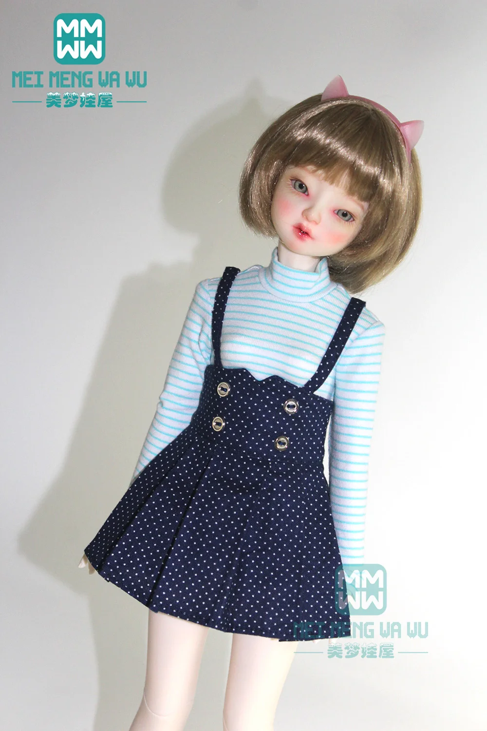 Одежда для куклы подходит 43 см 1/4 BJD кукла модная синяя полосатая рубашка юбка на