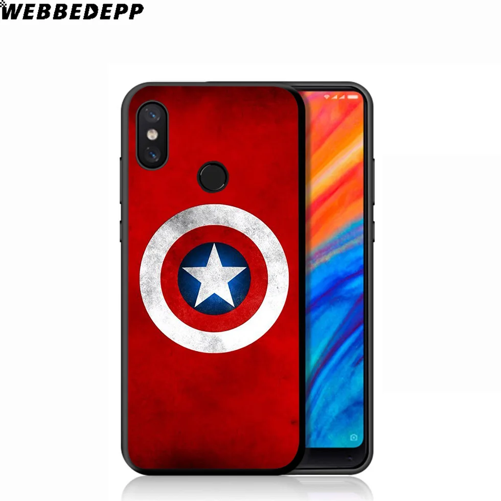 WEBBEDEPP Captain America Caps мягкий чехол для Xiaomi Mi 9T 9 8 SE 6 A1 A2 A3 Lite MiA1 MiA2 MiA3 F1 MAX 3 Mi8 CC9E CC9 |