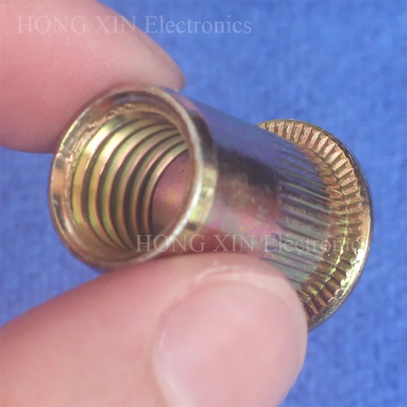 165 шт./компл. фотоцинковые рифленые гайки Rivnut с плоской головкой|Гайки| |