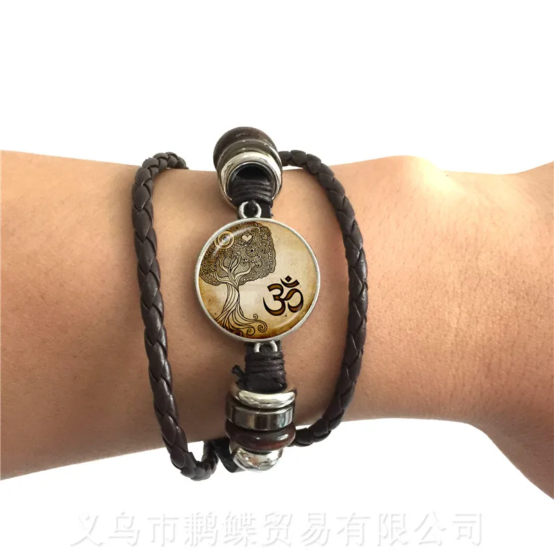 2018 браслет буддистский Мандала художественное изображение стекло кабошон