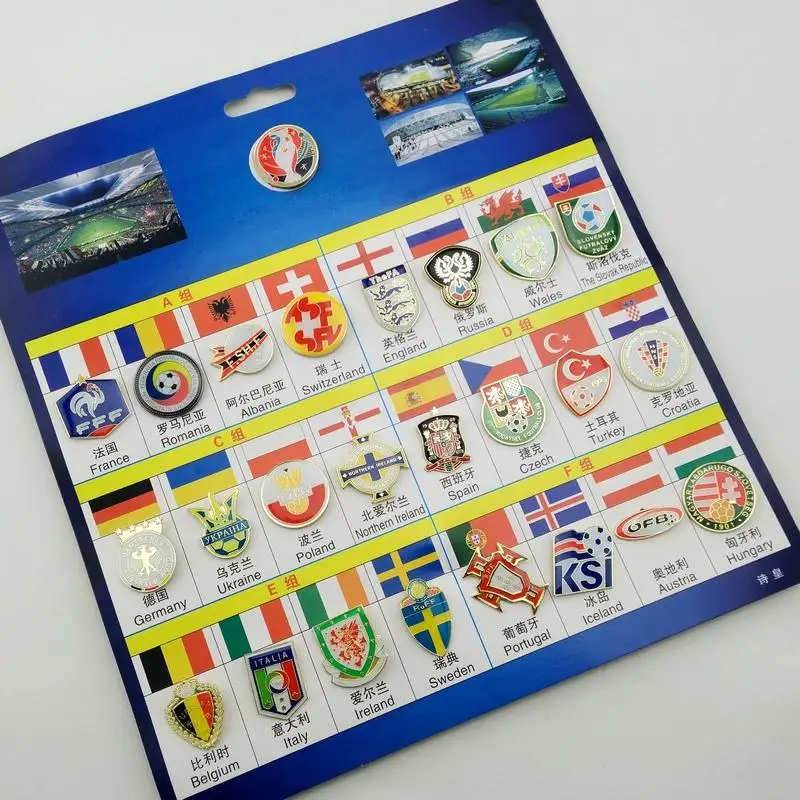 24 национальные страны брошь значок весь комплект Евро Европейский чашки для