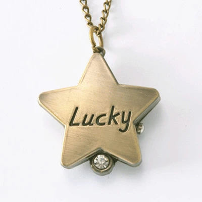Оптовая продажа Винтаж моды Малый карманные часы necklack Сова Божья коровка Lucky Star