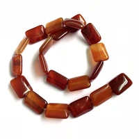natural a quality red carnelian beads red agate 14x20mm rectangle bead gem loose beads for jewelry making1strand 15 5