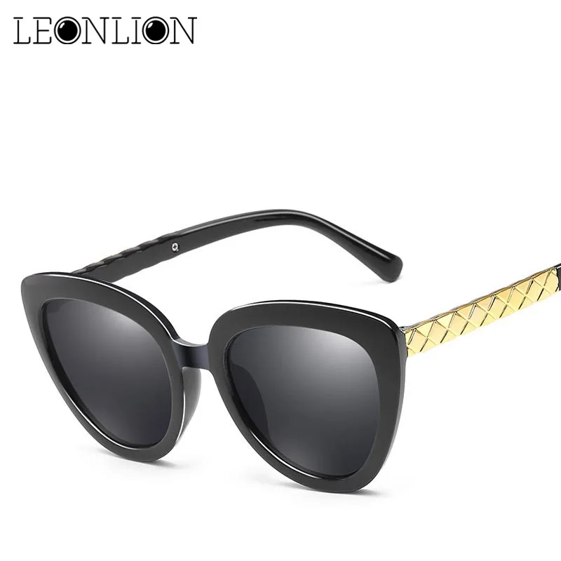 LeonLion 2018 океан карамельный цвет Солнцезащитные очки женские Cateye роскошные