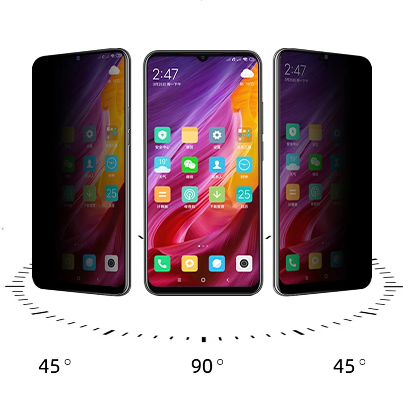Микроданные для Meizu Note 9 9H антишпионское закаленное стекло антибликовое