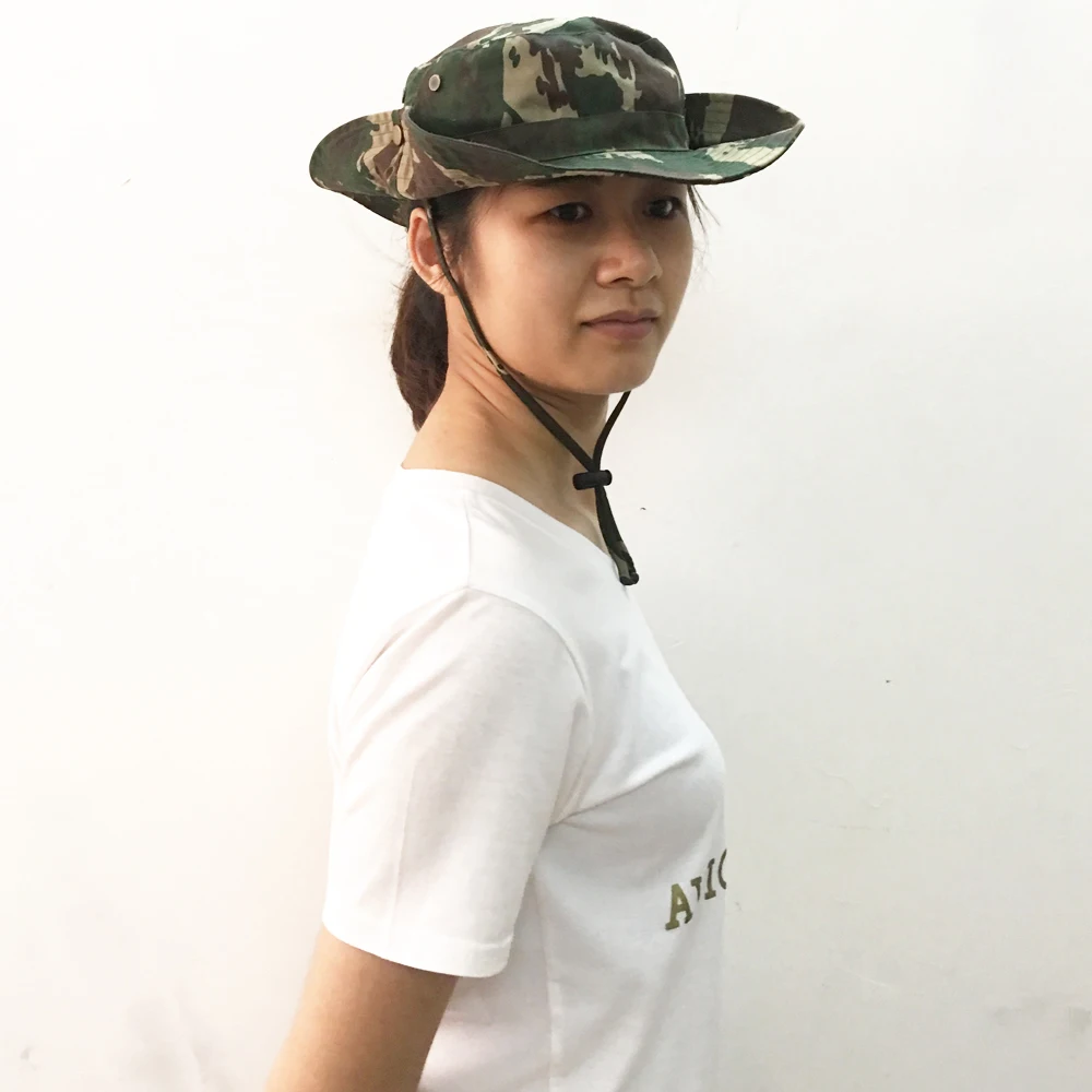 Quality Cotton Child 4-8 years Hunting Fishing Hat Boonie Tactical CS Jungle Camouflage Flanging Cap 2 Sizes | Спорт и развлечения