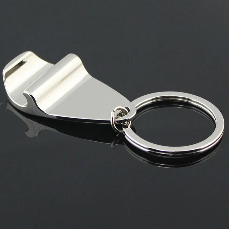 Брелок для ключей металлический хромированный открывалка бутылок рекламный