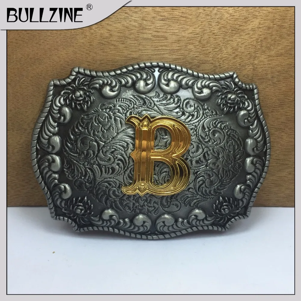 В Bullzine Буквы B Пряжка на ремешке с магическое Оловянное ожерелье и золотистой