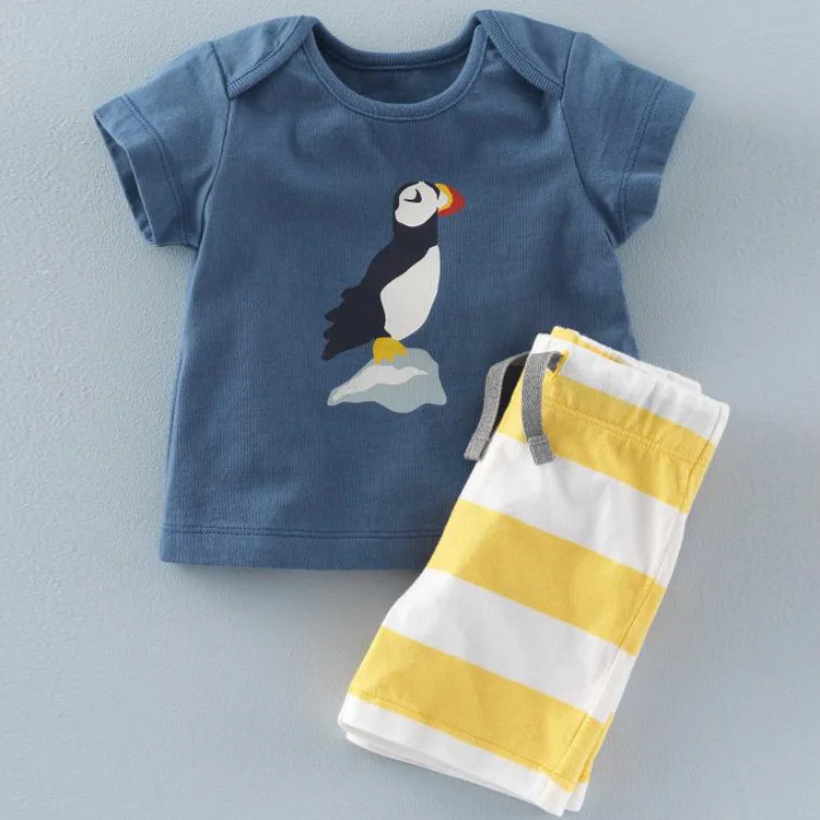 Newborn Baby Boys Girls Clothes Cute Cotton Clothing Set Short + Pant 2pcs Summer Spring Suit Little Girl DS19 |