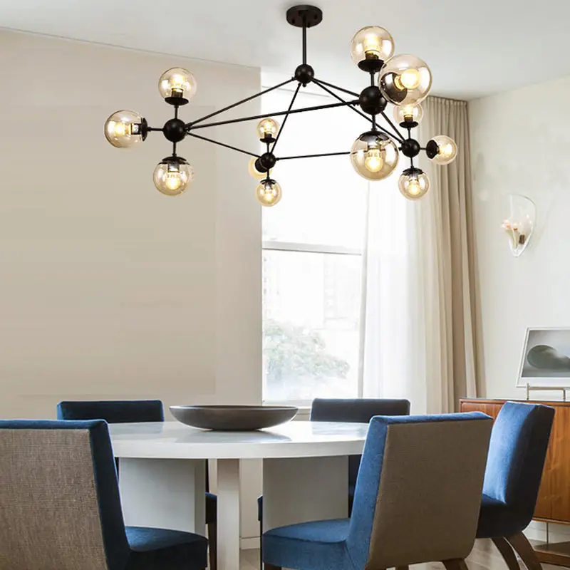 Moder стеклянные дизайнерские люстры для гостиной спальни фойе стеклянная лампа