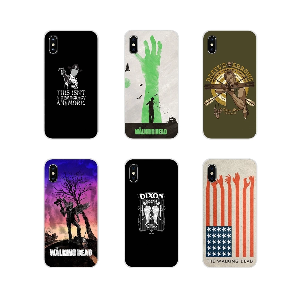 Для Apple iPhone X XR XS MAX 4 4S 5 5S 5C SE 6 6S 7 8 Plus ipod touch Comic The Walking Dead аксессуары чехлы для
