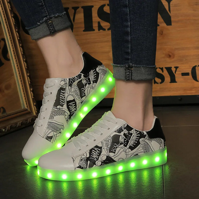 35-45 USB зарядка Tenis Feminino Basket Led Light Up кроссовки дети мальчик девочка светящиеся
