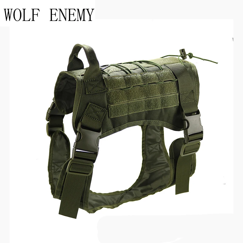 Wolf Enemy Тактический ПЭТ Жилет-одежда для собак жгут нейлон с рисунком собачки