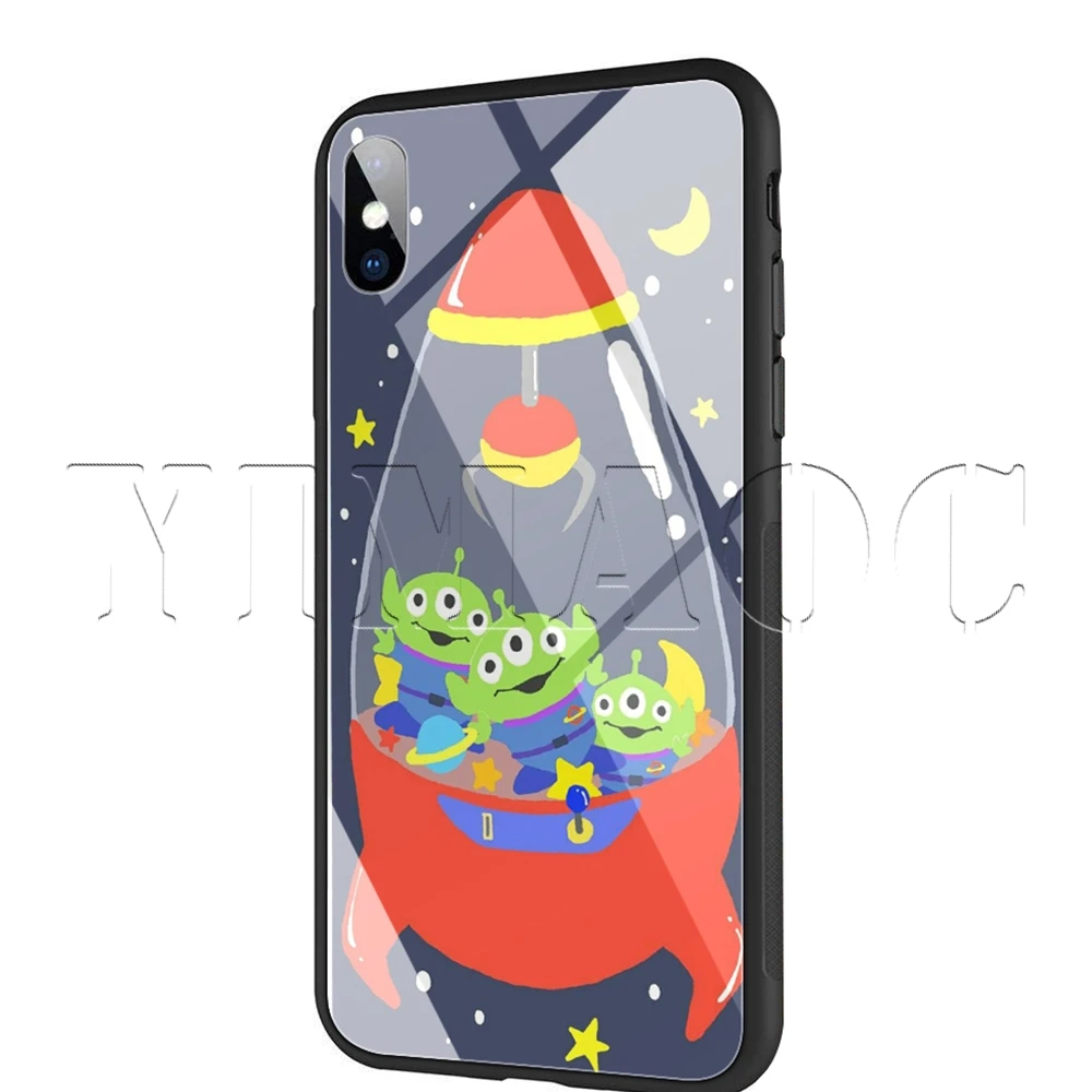 TG8 Чехол YIMAOC Toy Story piza Planet из закаленного стекла для iPhone 11 Pro XS MAX XR X 8 7 6 6S Plus - Цвет: TG8
