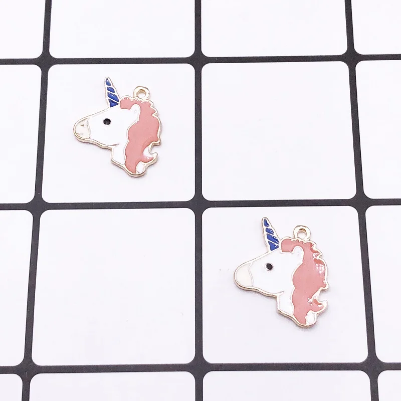 10Pcs/pack Unicorn Enamel Dangle Charms for Jewelry Making Alloy Pendants fit Women DIY Necklace Bracelet Accessories | Украшения и