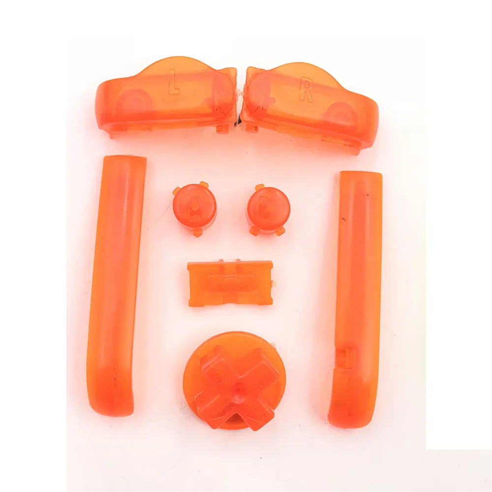 Clear Orange Plastic For GBA Buttons A B L R Button D-Pad For Nintendo Game boy Advance - Цвет: Clear Orange