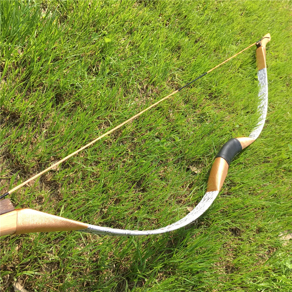 Beautiful White Bow 20-60IBS Chinese Traditional Suits Outdoor Competitive Archery Hunting | Спорт и развлечения