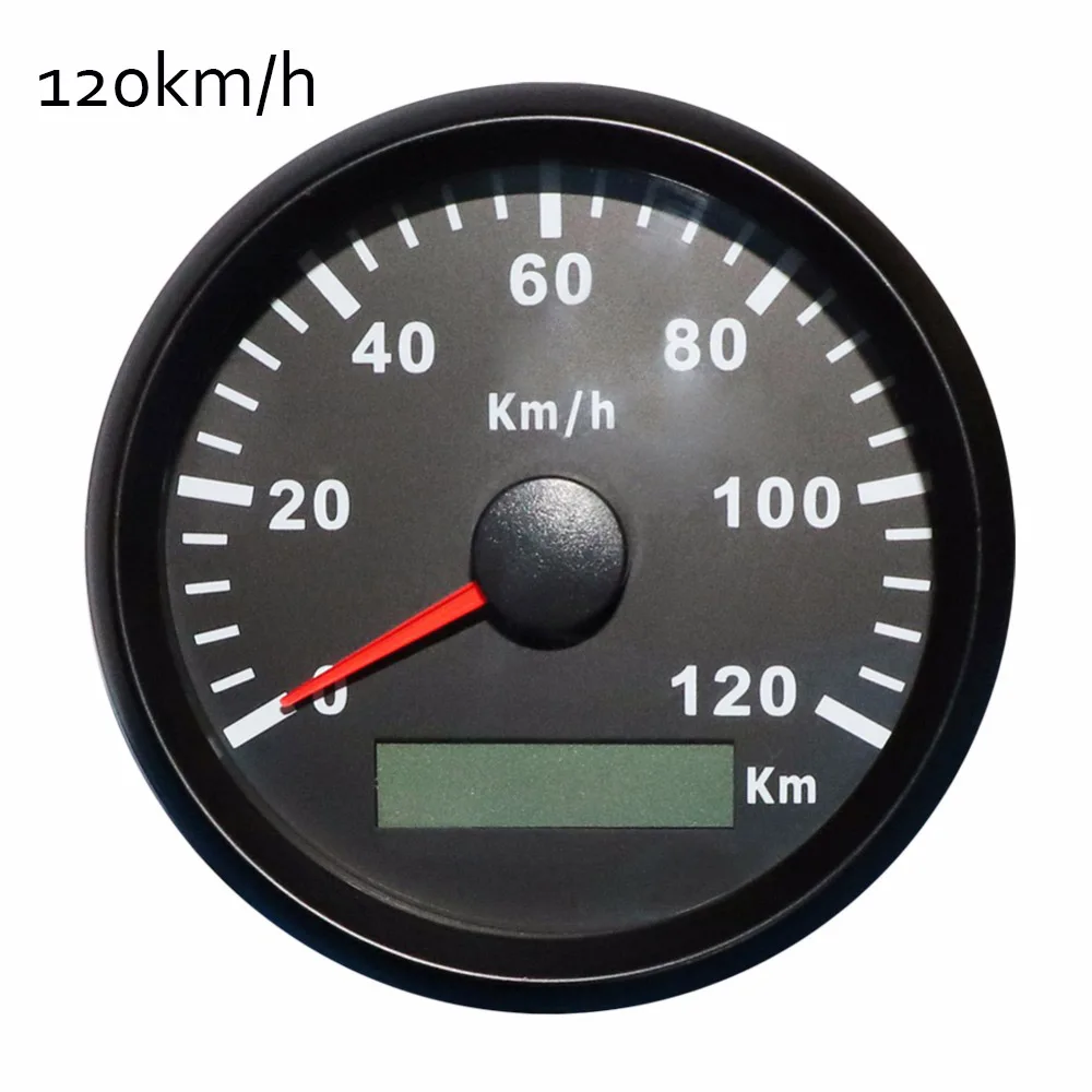 Black 120kmh Универсальный 85 мм gps Спидометр из нержавеющей стали 120 км/ч 200 км/ч Автомобильный двигатель автоматический Спидометр с подсветкой водонепроницаемые цифровые измерительные приборы - Цвет: Black 120kmh