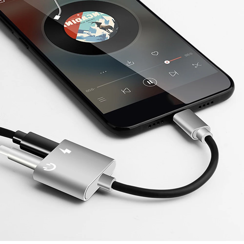 Переходник USB Type-C/3 5 мм 2 в 1 разветвитель кабель для зарядки и прослушивания