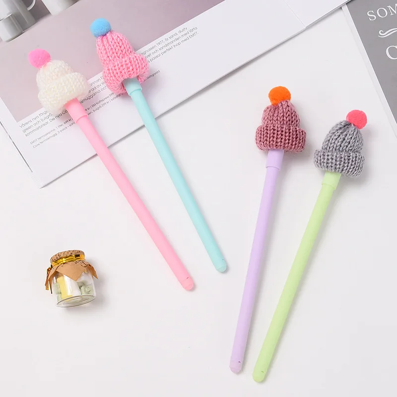 1 шт. 0 38 мм милая гелевая ручка Papeleria Kawaii канцелярские принадлежности черные