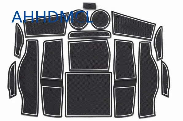 

AHHDMCL Non-Slip Car Door Gate Slot Mats Cup Armrest Storage Pad Mat For Cadillac XTS 2014 2015 2016 2017 2018
