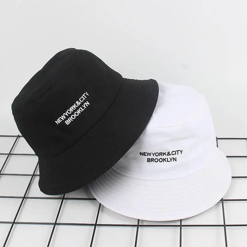 

2020 cotton letter embroidery bucket hat Fisherman hat Folding cap outdoor travel hat Sun cap hats for men and women 24