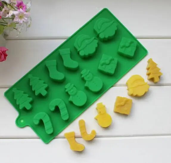 Рождественский торт украшения 12 отверстий Рождественская елка носки со