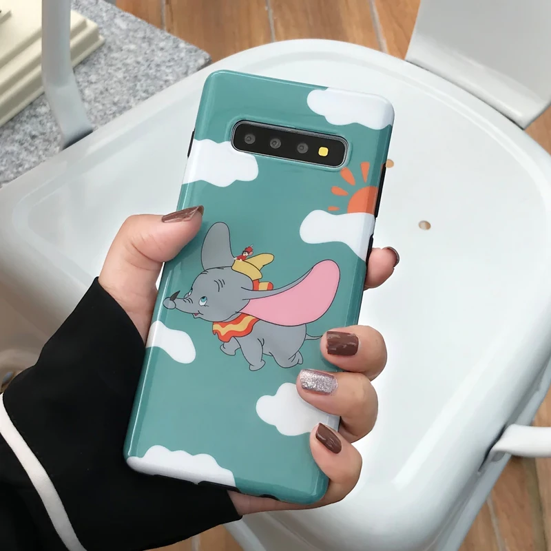 YHBBCASES чехол для телефона с мультяшными животными Samsung Note 10 Plus Galaxy S10 5G S8 S9 8 9 Funny Dumbo