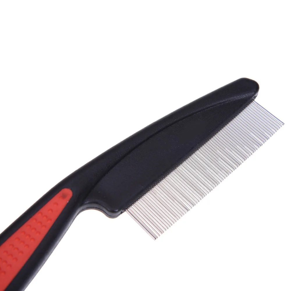 Собака гребень удалить блох вшей из нержавеющей стали с рисунком собачки и