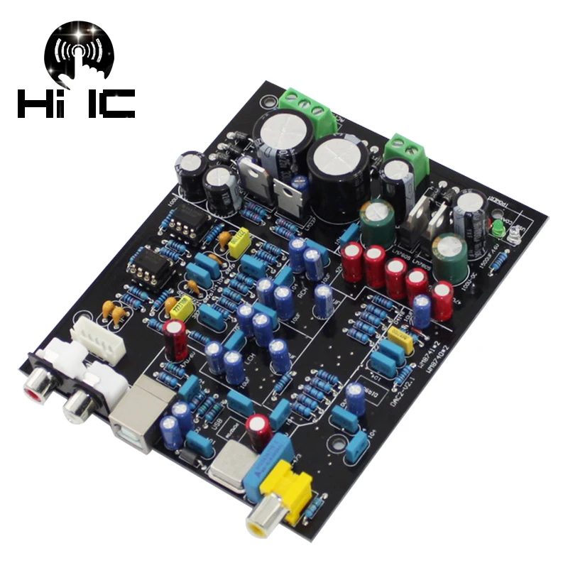 HIFI без потерь коаксиальный USB DAC декодер доска 2 * WM8740 + PCM2706 Поддержка 16 бит 48