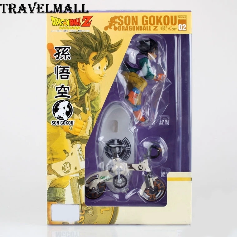 TraVelMall New in Box Anime Son Goku Gokou Bicycle Ver. 18cm PVC Action Figure Toy Doll for Dragon Ball DragonBall Z kids gift | Игрушки и