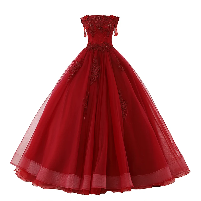 EZKUNTZA новинка 2021 винно красные платья для Quinceanera элегантное кружевное платье с