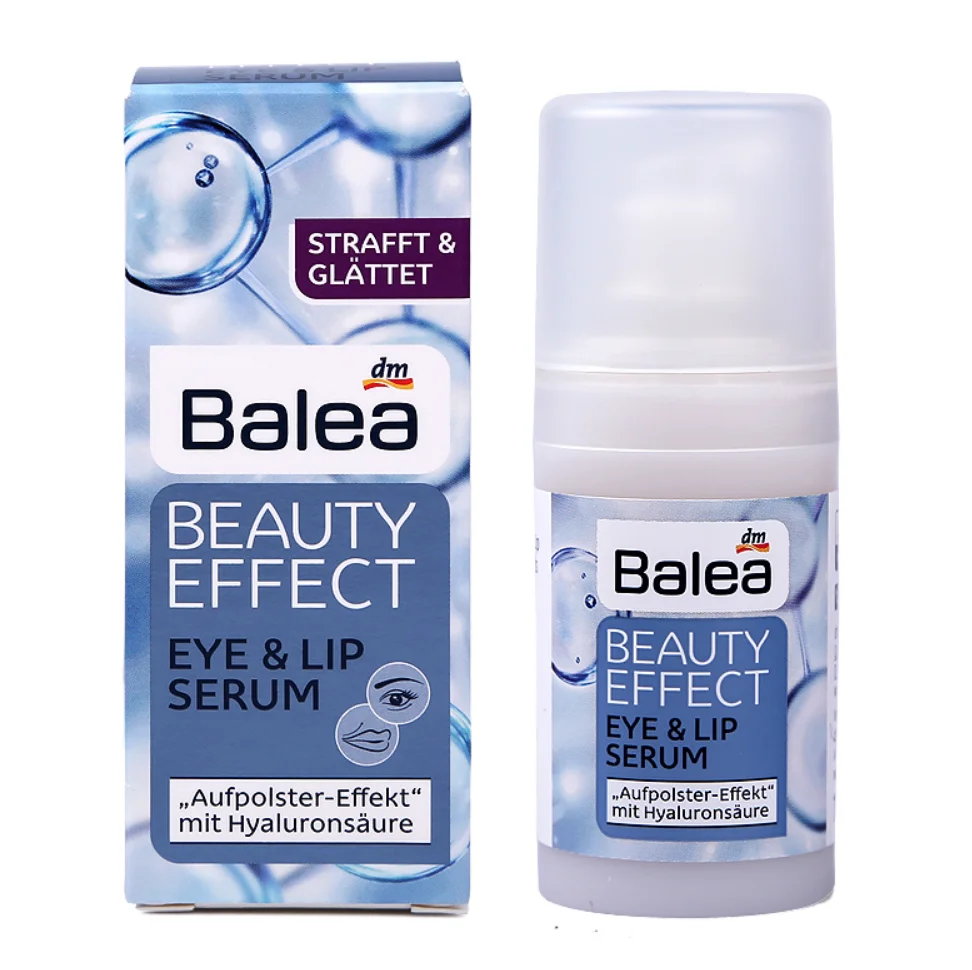 

Germany Balea Beauty Effect Eyes & Lips Serum Hyaluronic Acid Eye Cream Massage Fight swelling dark circles Fine Wrinkles Lines