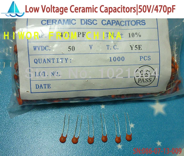 (1000 шт./лот) (керамические конденсаторы | низкие) 50В 471 470pF низковольтный