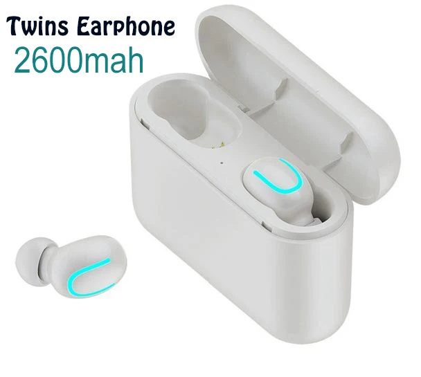 2600 Twins white Bluetooth 5,0 наушники HBQ TWS беспроводные наушники HD стерео Спортивная гарнитура Музыка Handsfree вкладыши микрофон для xiaomi samsung iPhone - Цвет: 2600 Twins white