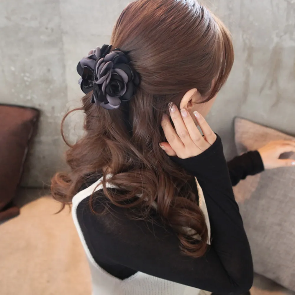 Заколка для волос двухцветная с цветами 8 см|hair claws for women|hair clawhair clip barrette |