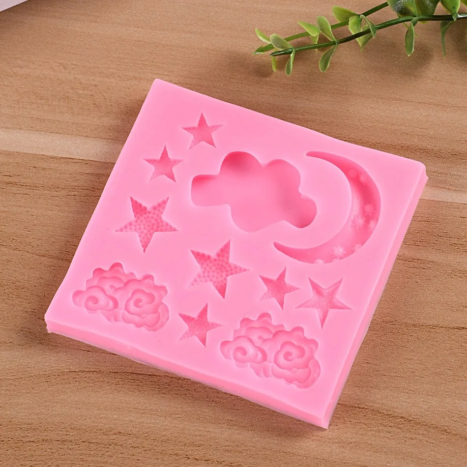 1 шт. новая силиконовая форма с облаком звездой и луной для украшения торта шоколадной мастики LB