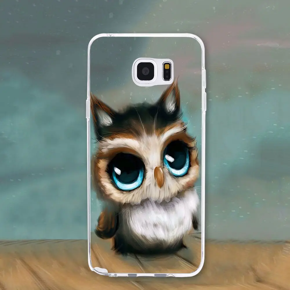 Мягкий чехол KISSCASE из ТПУ для Samsung Galaxy S8 с милой совой S10 S9 Plus S10e S7 Edge Note 9 8