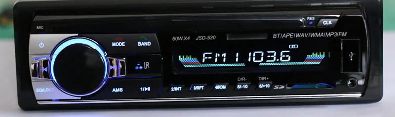 12 В Bluetooth стерео радио MP3 аудио плеер 5 В зарядное устройство / APE / FLAC / MP3 / FM / USB / SD / AUX-IN / автомобильная электроника в тире 1 DIN