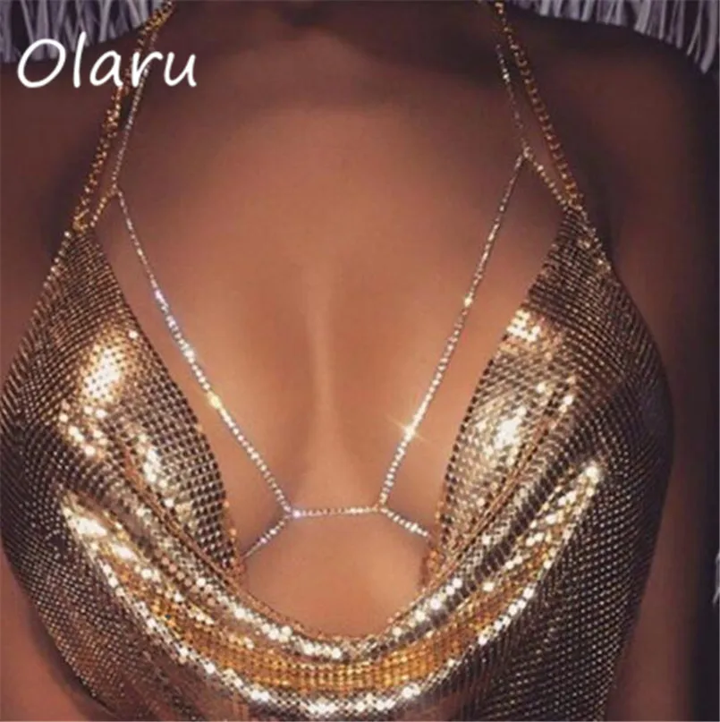 Модные женские ювелирные изделия Olaru 2018 уникальные блестящие стразы бюстгальтер