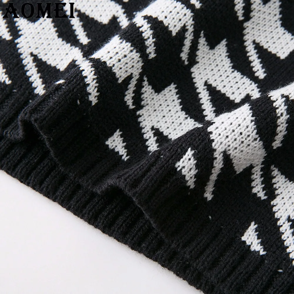 2019 женский зимний свитер в &quotгусиную лапку&quot платье мини трикотажная одежда